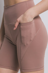Love Tree High Waist Seam Detail Active Shorts OutfitFlow